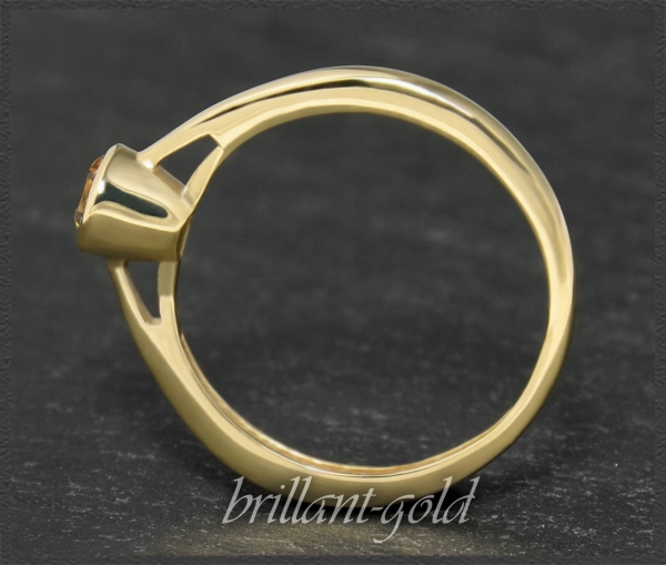 Brillant 585 Gold Ring 0,29ct, orange, nat. Farbe!
